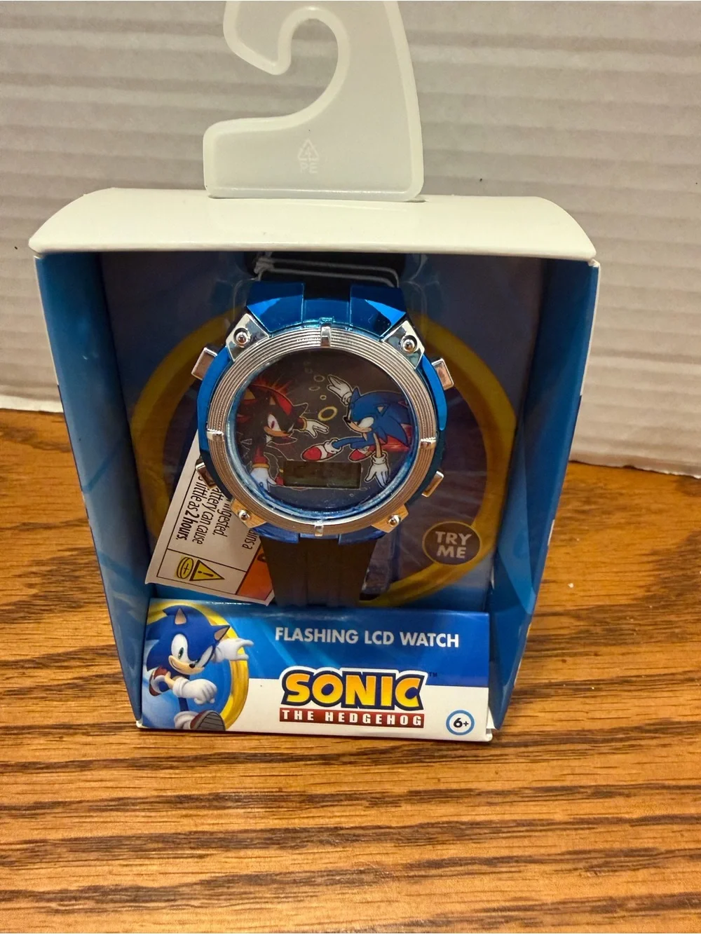 Blue Sonic-Themed Kids Flashing LCD Watch Great gift.